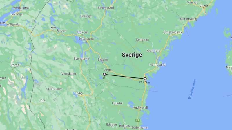 Från Google Maps.